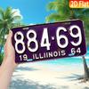D Flatpc Aluminum License Plate for Decorative Purposes Only Vintage Metal Aluminum Sign Room Aesthetic Decoration
