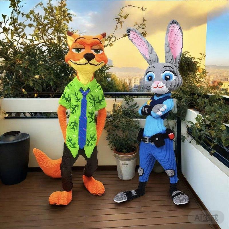 5689Pcs Fox Building Block Series 3D Children's Puzzle Assembly Toy Decoration Gift Present