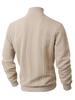 Suéter Masculino Europeu de Lã com Gola Alta - Tricô Jacquard Liso para Moda Outono/Inverno