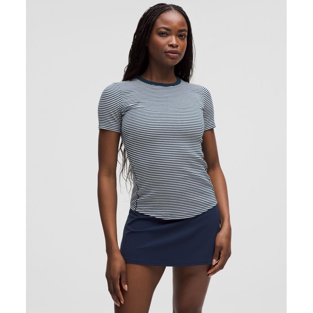

Lululemon Футболка Hold Tight с коротким рукавом Minute Stripes White Club Blue 8
