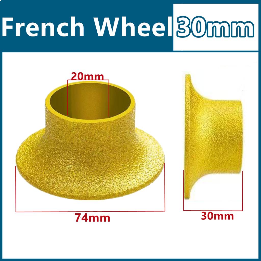 74mm*20 Brazing Diamonds Marble Edging Discs Angle Grinder Grinding Wheel 1/4 Round Hand Profile Wheel