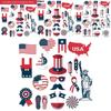 Amerikanischer Unabhängigkeitstag Foto-Requisiten Set mit 20 Papier-Partydekorationen für Feiern