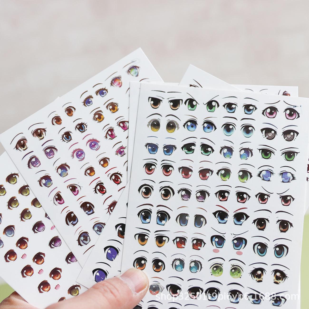 

Сделай сам наклейки-декали для аниме-фигурок: Глиняные мультяшные глаза и рот Eyes Decal No. 1