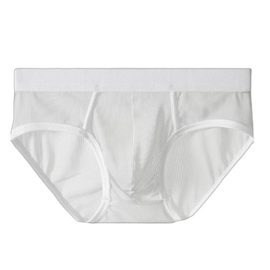 Men Briefs Low Waist Thin Yarn Breathable Panties Perspective Mesh Solid Color Design Elastic Men Underwear