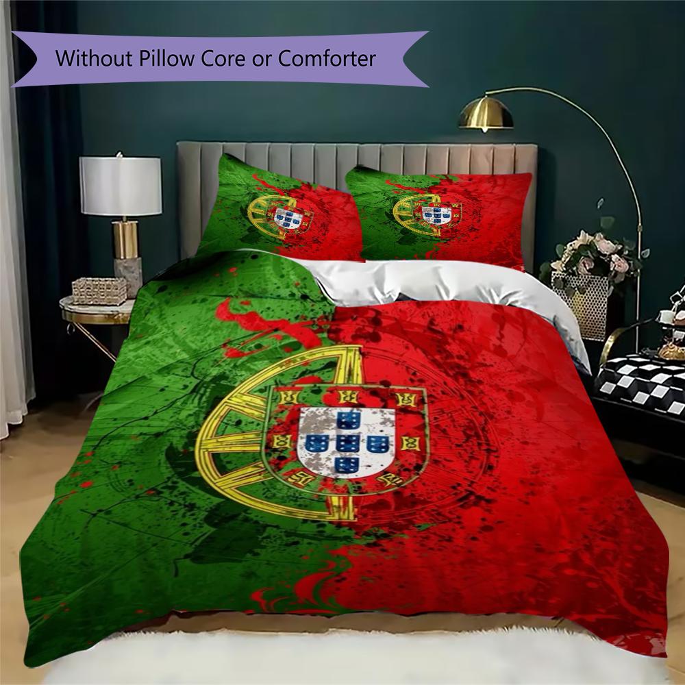 FPF Pattern Bedding uilt Set uilt Cover Pillowcase Home Decoration Birthday Gift (1 * duvet cover + 2 * pillowcase without core)