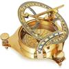 Brass Golden Sun-Clock Compass Vintage Nautical Sundial Compass Sundial Compass Solid Brass Nautical Vintage Navigational Hunting