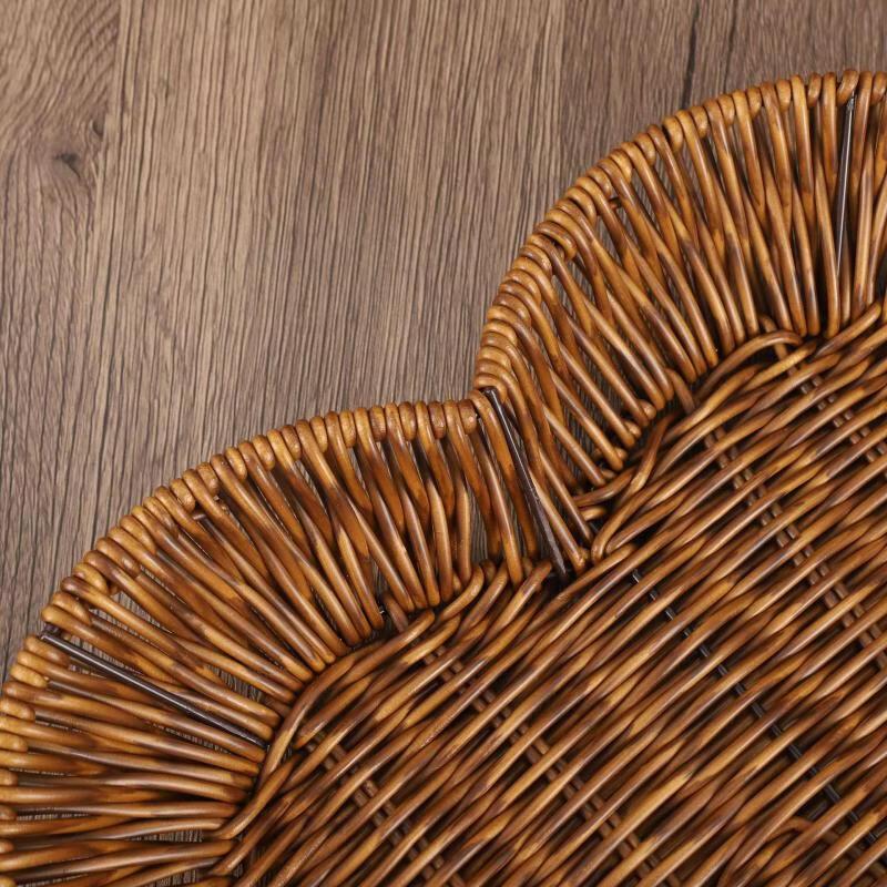 Heart-shaped Handwoven Rattan-Style Storage Basket