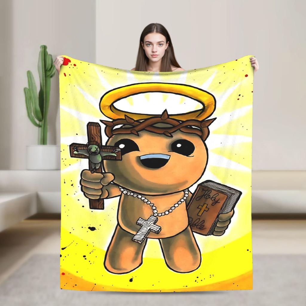 Soft Blanket Airplane Travel The Binding Of Isaac Throw Blanket  Flannel Bedspread For Couch Chair Print Sofa Bed Cover