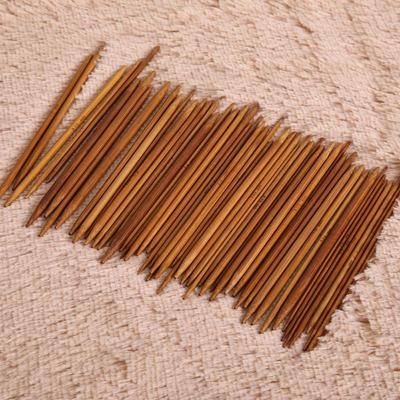 55Pcs Craft 3cm Double Pointed Cochet Hooks 11 Sizes Bamboo Knitting Needle