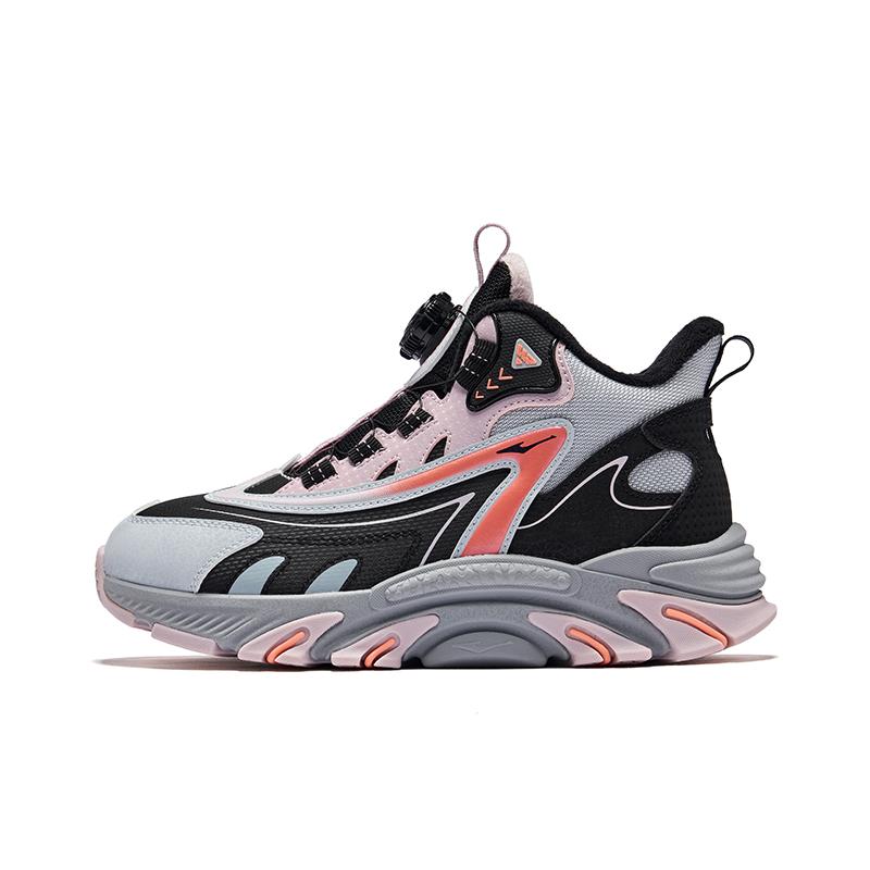 Hongxing Erke Comfortable Warm Mid-Top Casual Shoes Kids sneakers Gray Black 65124421010-007