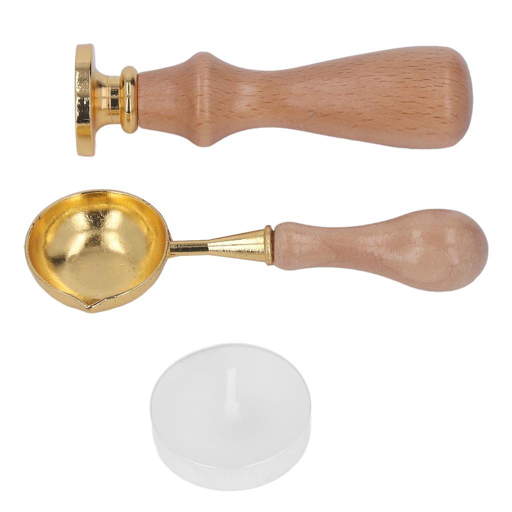 Wax Stamp Kit Clear Pattern Anti Rust Retro Letter Sealing Wax Kit for  Envelopes Invitation Deco