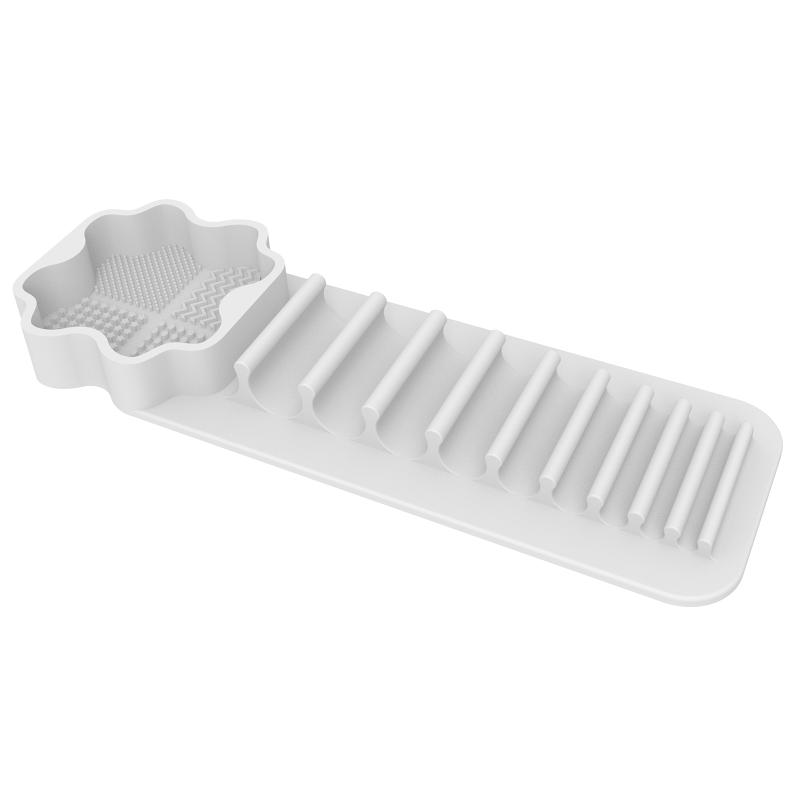 Silicone Makeup Brush Cleaner Tool Wall Mounted Suction Cup Makeup Brush Drying Rack Cleaning Drying Makeup Brush