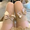 Sexy Pure Desire Skin Color Bow Lace Charm Lace Internet Celebrity Sister Transparent Knee Socks Silk Socks