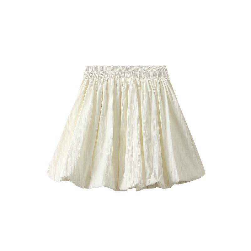 Women's 2025 Fluffy Pleated Bubble Lantern Half-Skirt - Casual Summer Short Skirt