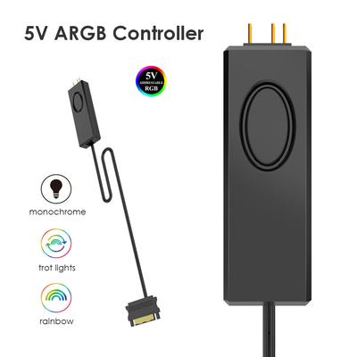 5V 3PIN ARGB Controller Manually Adjust Seven Colors 12V SATA Power Interface RGB Toning Switch Encoder for PC Fan Light Strip