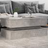 Coffee Table With LED Lighting, Concrete Gray, 90X50X40 Cm