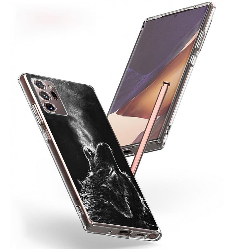 Angry Animal Wolf Fierce Phone Case For Samsung Galaxy S24 S25 Edge S26 Ultra S23 S22 S21 Plus S20 FE + Personalized Print Cover