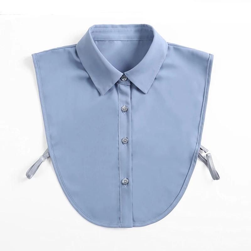 New Women White Lace Fake Collar Vintage Shirt Detachable Collar Front Tie Men Lapel Blouse Top Sweater Cotton False Collars