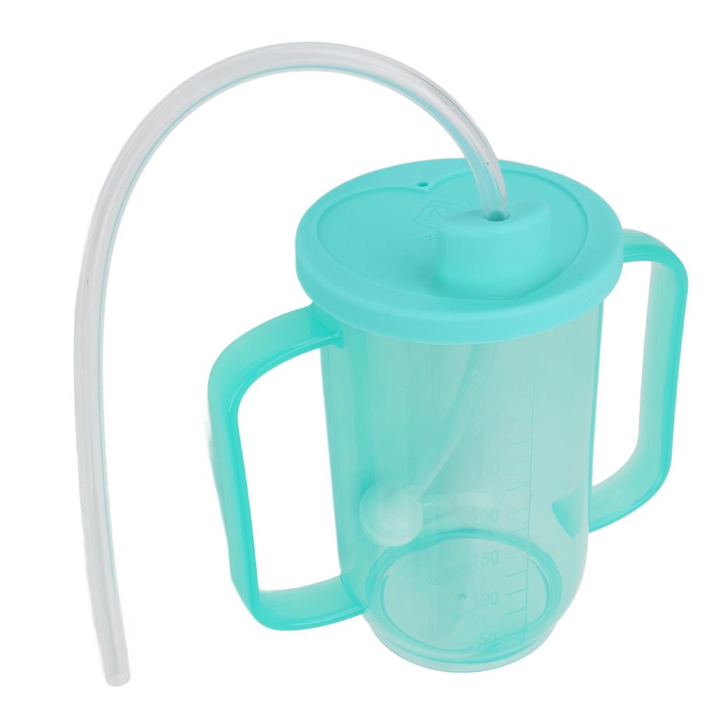 Adult Sippy Cup Spill Proof Convalescent Feeding Drinking Cup with Dual Handle for Elderly Disabled Patients