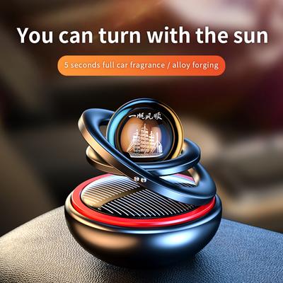 Car Aromatherapy Double Rings Rotary Suspension Rotating Air Freshener Dashboard Perfume Car Auto Diffuser Perfume Car Ornament
