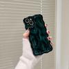 FABSPARK Case for iPhone 13 Pro Max3D Meteorite Bubble Pattern Electroplate Plating Glitter Curly Wavy Frame Glossy Case Soft T