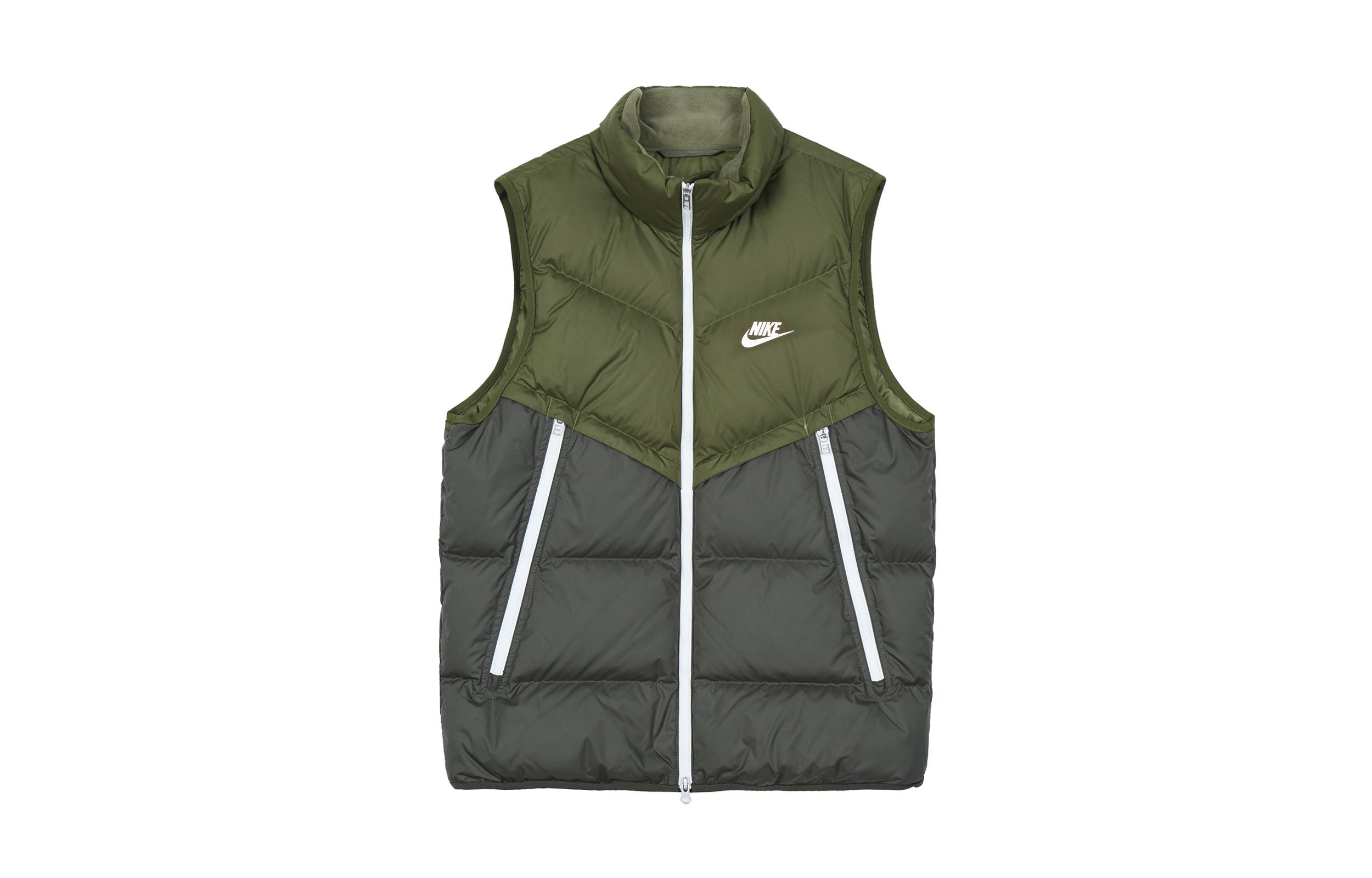 Nike Down Vests Men s Green Stand Collar Moderate Other DD6818-326 M
