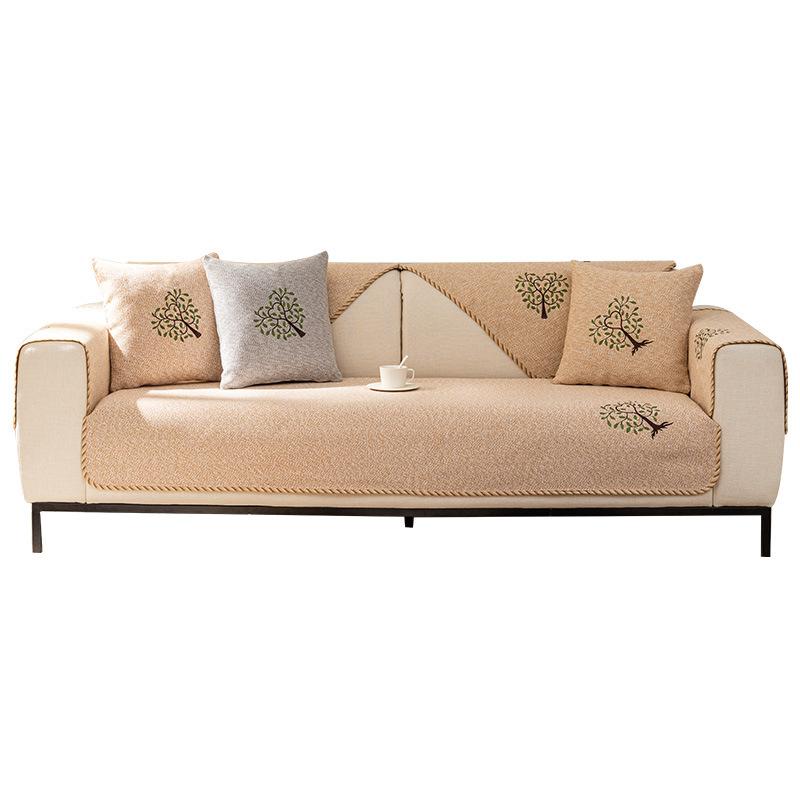 Pernă de canapea Four Seasons Țesături generale Piele Anti-alunecare Bumbac In Perna de vară Husă simplă și de ultimă generație Prosop Spătar 