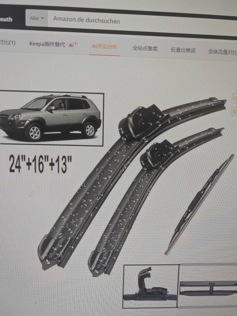 

For Hyundai Tucson Wipers 2004-2013 Wipers 24 + 16 + 13 Wiper Blades Wiper Blades 004-2013 Tucson 24 inch + 16 inch + 13 inch