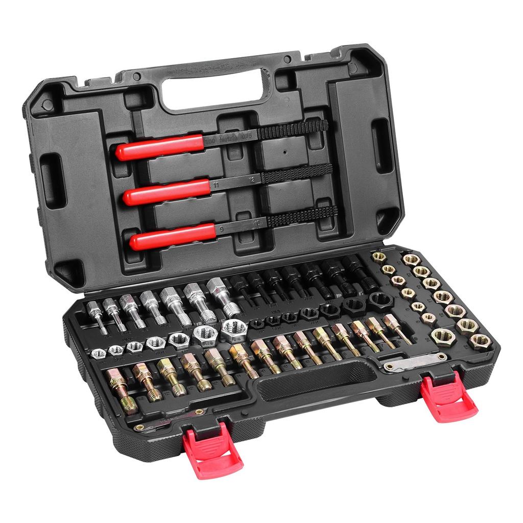 61PCS Thread Chaser Set UNC UNF Metric Thread Restorer Tool Rethreading