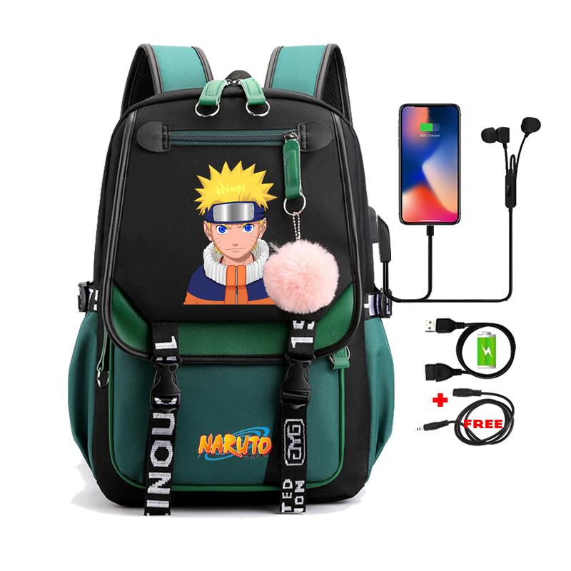 Anime Backpack for Teen Student Schoolbag Men Women Leisure Usb Travel Bag Boy Girl Back To School Backpack Rucksack