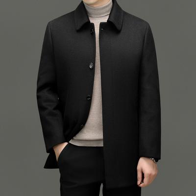 Neuer Stil und vielseitiger Wollmantel für Herbst und Winter, Wollmantel mit Daunenfutter