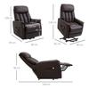 Relaxing Chair Electric TV Recliner with Stand-Up Assist, Reclining Function, TV Chair with Footrest, Side Pocket, Remote Control, for Living Room