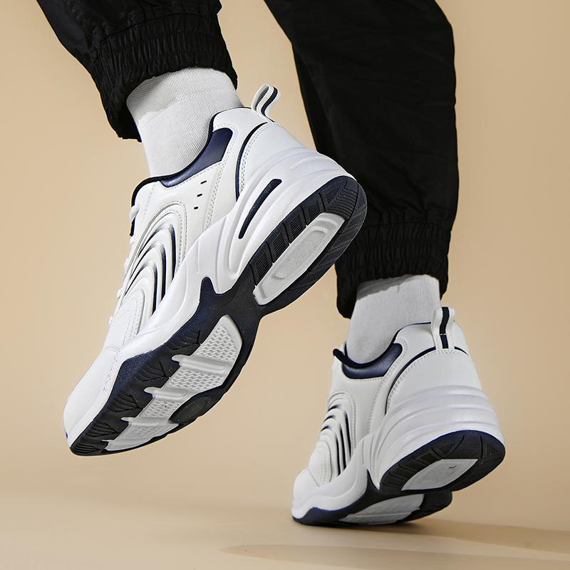 Men Sports Running Shoes Outdoor Walking Soft Casual Sneakers Fashion Designer Leather Sneaker Waterproof Men'S Tennis Masculina