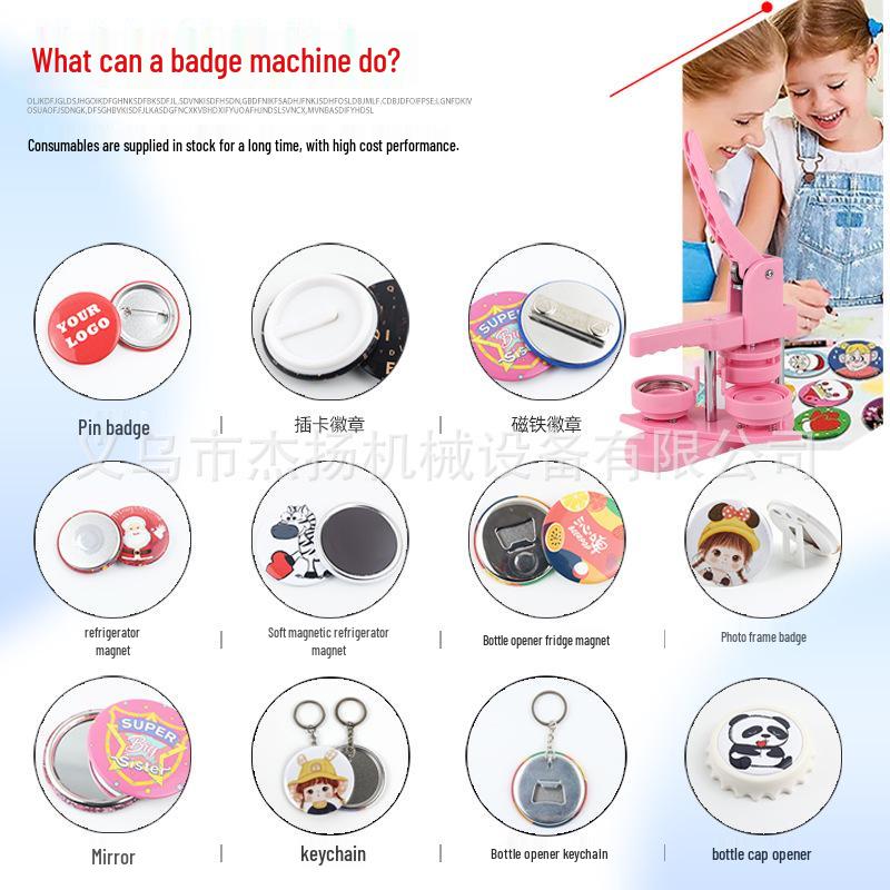 Guzi Craft 58mm Badge Maker DIY Pin Machine with Accessories