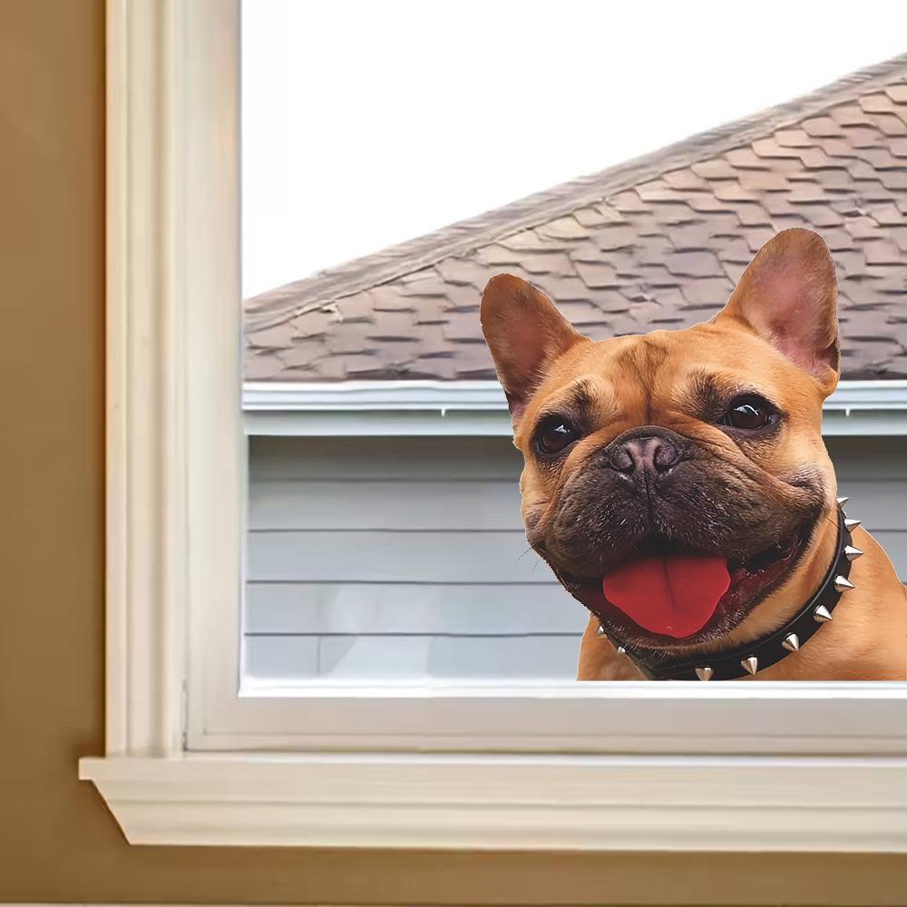 Cute French Bulldog Wall Sticker Waterproof Home Wall Decor Pet Decal Self Adhesive Removable