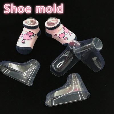 10 Piezas Plástico Transparente Modelo de Pie Moldes para Calcetines Extrusión de Pasta Exhibición Regalo Embalaje de Zapatos 8/10/12cm Molde para Botines.