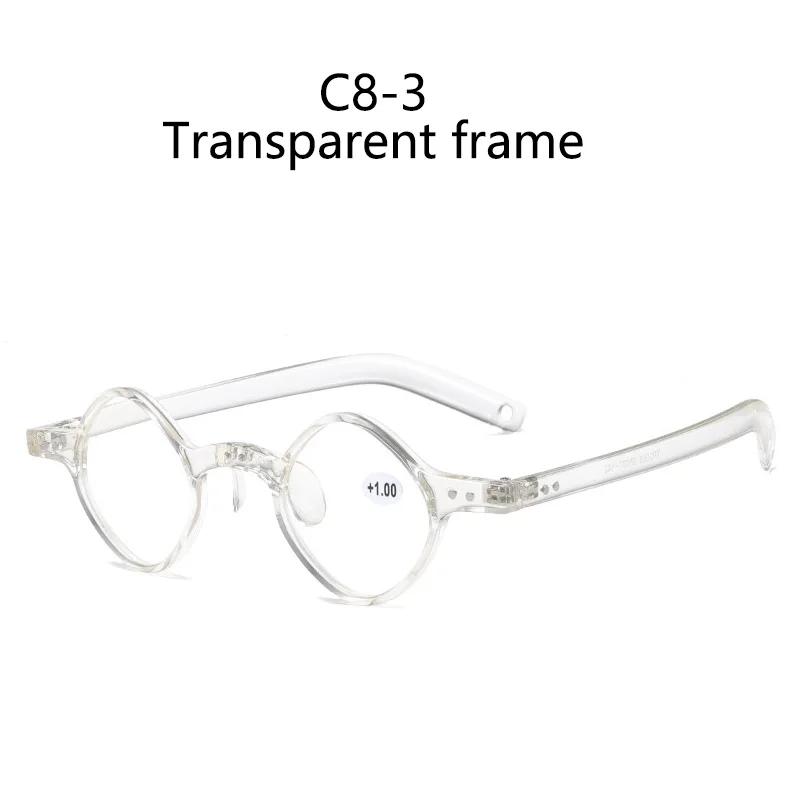 Retro Tr Transparent Reading Glasses Men'S Eyeglasses Round Square Frame Anti Blue Square Eyeglasses Smart Men'S Glasses