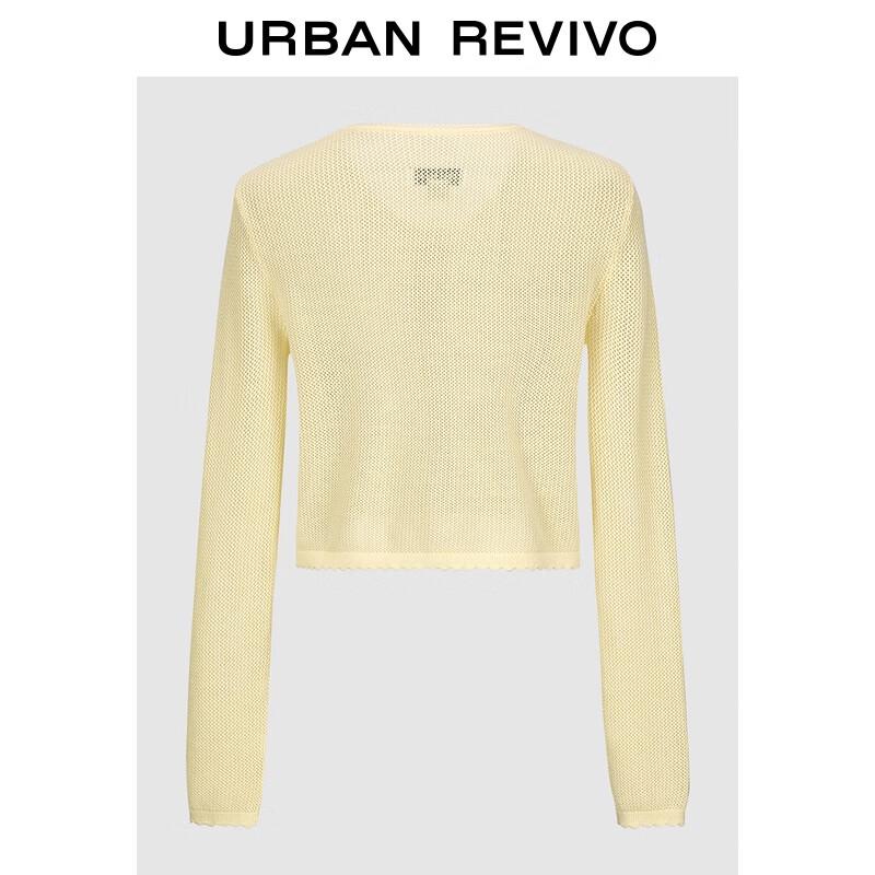 

Женский кардиган из фактурного трикотажа с пуговицами-бантиками L