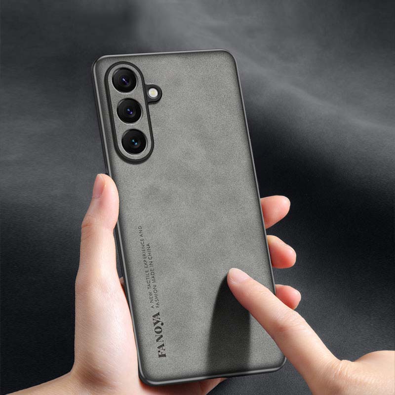 EUCAGR Sheepskin PU Leather Silicone Phone Cases For Samsung Galaxy S26 Plus S25 FE edge S24 S23 S22 S21 S20 Back Cover Coque