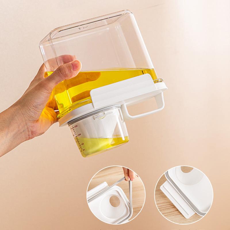 Plastic Grain Storage Container Handheld Rice Bucket Kitchen Cereal Organizer Laundry Detergent Powder Can Large Capacity Airtight Moisture-Proof Jar