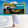 Jacksonville Jaguars Logo Print Beach Towel, Large Soft Quick Dry Towel for Beach Camping Swimming