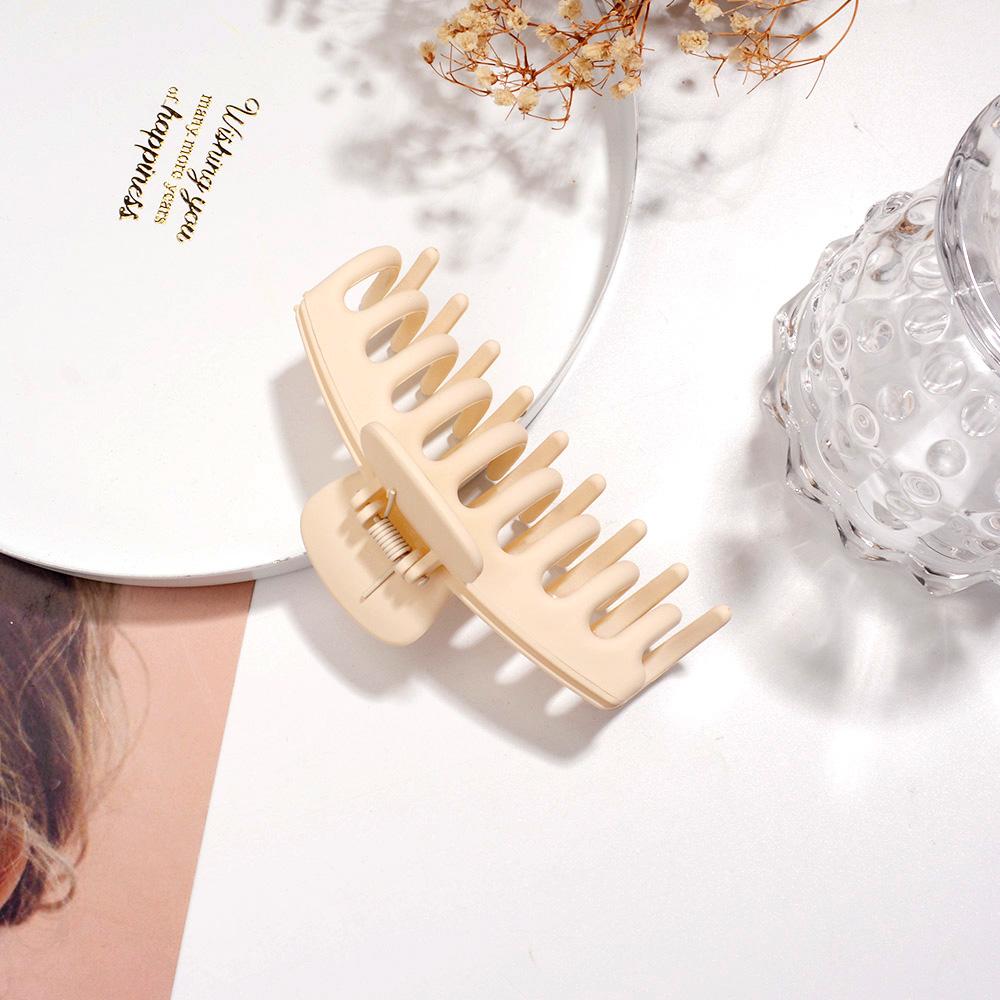 Koreanische Neutral Kaffee Große Klaue Clips für Dickes Haar Zubehör Frauen Kopfschmuck Ins Mode Kunststoff Fang Krabben Haarnadeln Geschenke