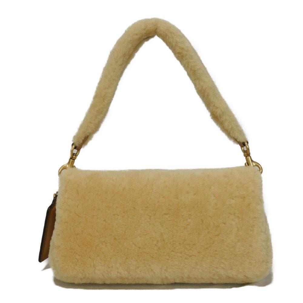 Used 9726 Tabby Pillow, Size 26, CC445, 7921, C Logo, Smooth Calfskin, Beige, 2-Way, Excellent Condition, C Mark