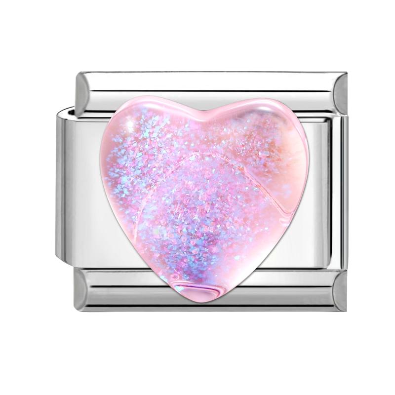 Fashion Heart Bow Knot Butterfly Star Rose Flowers Italian Charm Links Fit 9mm Stainless Steel Bracelet Women DIY Making Gift