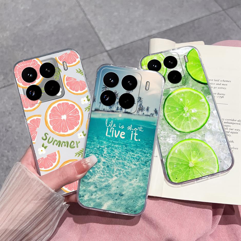 Cute Flower Case For Xiaomi 15 Pro Ultra Clear Soft Silicone Protective Bumper Cover For Xiaomi15Pro 15Ultra Anti Scratch Fundas