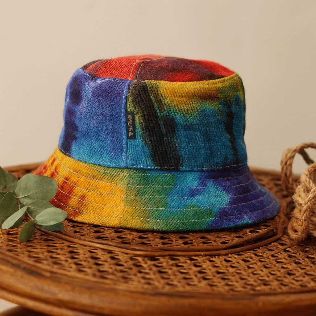 Boho Festival Hat Patched Hemp Cotton Tie-Dye