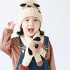 2Pcs Korean Style Children Hat Scarf Set Thickened Kid Pullover Cap  Outdoor Activities