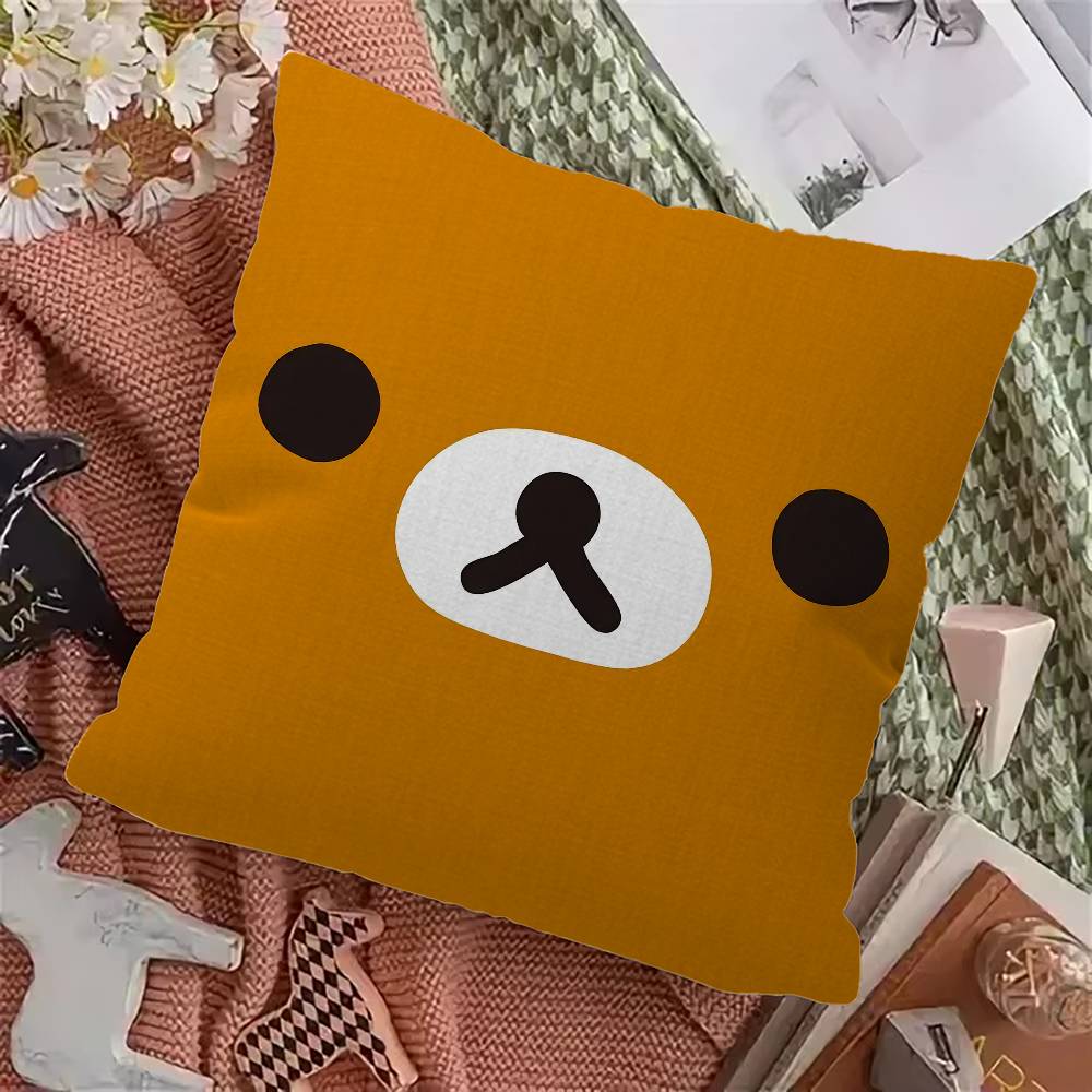 Japan Anime Cute Cartoon R-Rilakkuma Cushion Cover Inches Farmhouse Decor Home Throw Pillow Covers For Couch Decorations