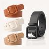 Stylish PU Waist Belt For Women With Square Buckles And Candy Color For Casual And Formal Outfit All Matching Accessory