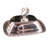 Food Container with Lid Dustproof Stainless Steel Butter Dish Box Serving Tray Hotel Supplies